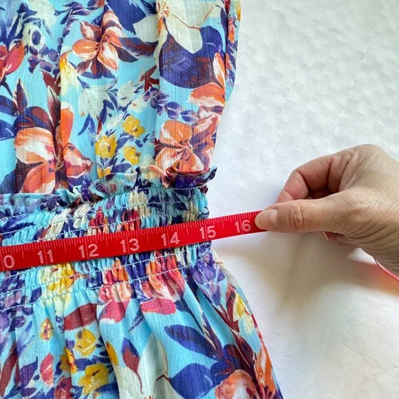 NWT Taylor Chiffon Maxi Dress in Aquamarine Mauve - Picture 9 of 13